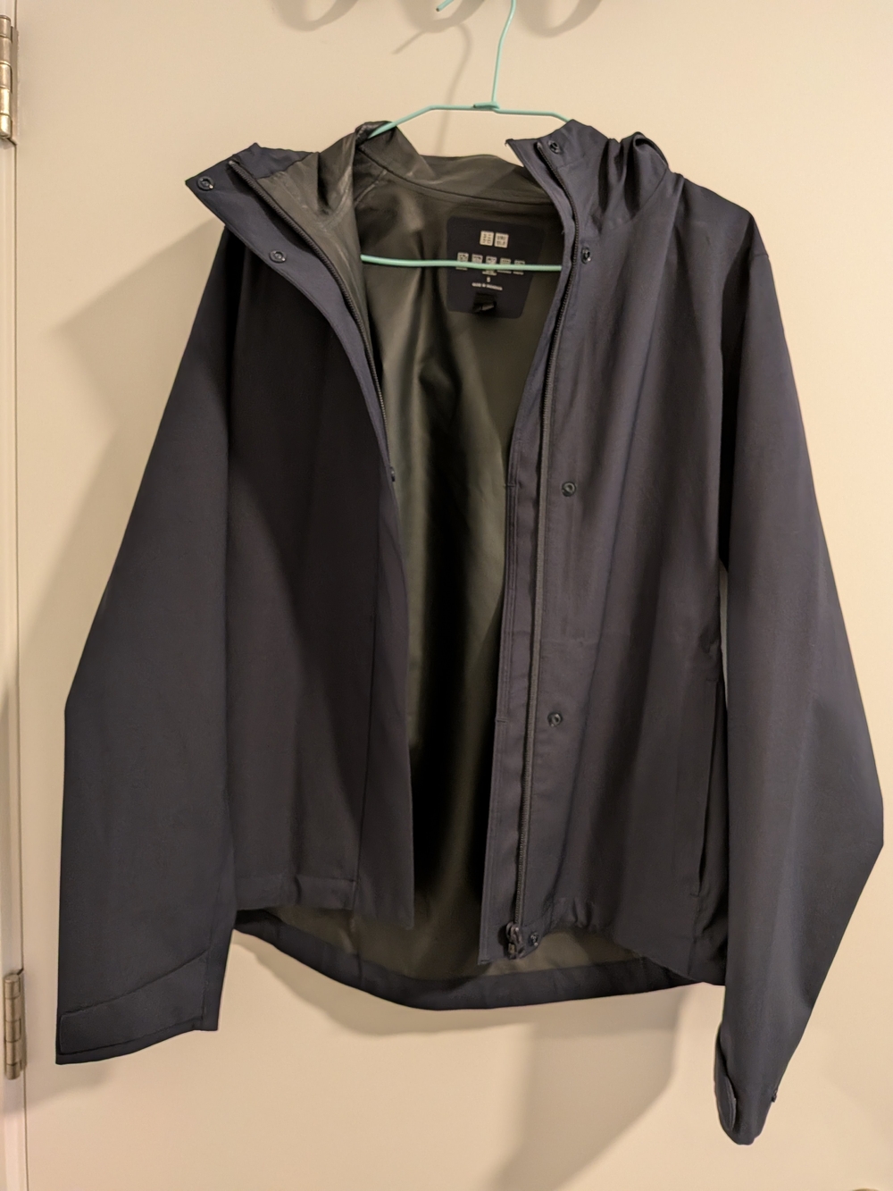 UNIQLO Dark Navy Hooded Raincoat